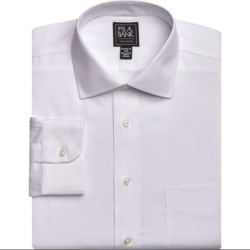NWT. Men’s white collard button down dress shirt